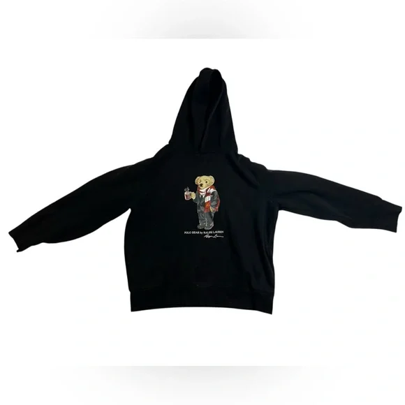 Polo Ralph Lauren Hot Chocolate Polo Bear Hoodie – Black, Size Large | Cozy Wear - Picture 5 of 13